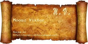 Moosz Viktor névjegykártya